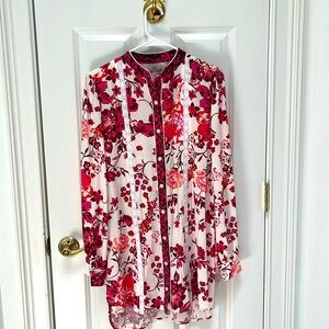 Floral long sleeve tunic